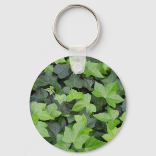 Green Ivy Botanical Print Key Ring