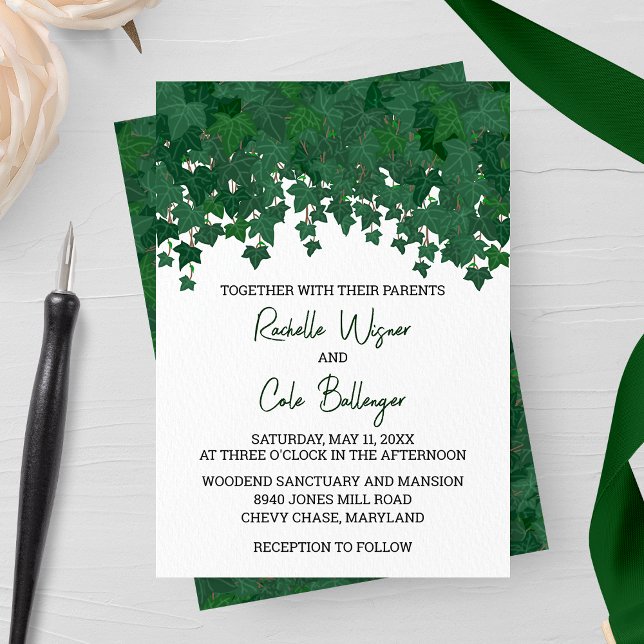 Green Ivy Garden Wedding Invitation (Creator Uploaded)