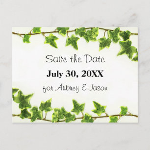 Green Ivy - Save the Date Post Card