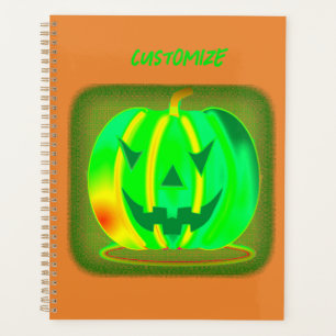 Green Jack o'lantern Halloween Thunder_Cove Planner