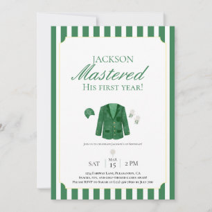 Green Jacket Golf 1st Birthday Invitation