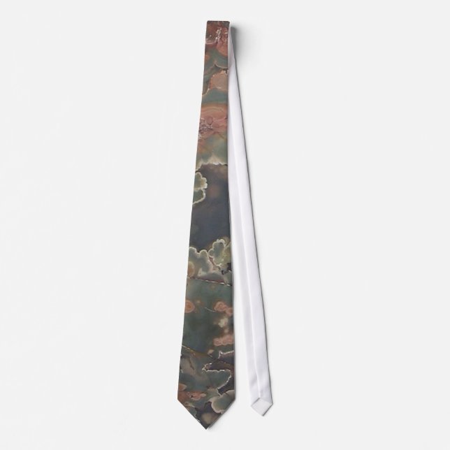Green Jasper Geode Tie (Front)
