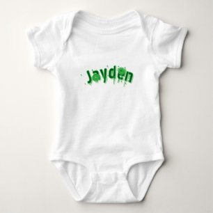 Green Jayden Name, Baby Bodysuit