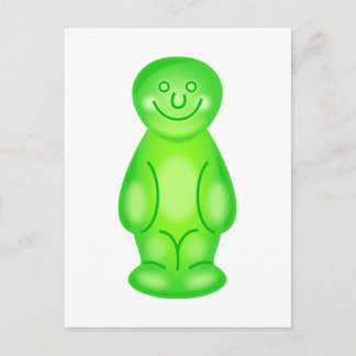 Green Jelly Baby Postcard