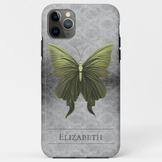 Green Jewelled Butterfly Damask Case-Mate iPhone Case