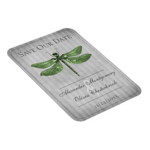 Green Jewelled Dragonfly Save the Date Magnet