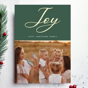 Green JOY Classic GOLD calligraphy lettering