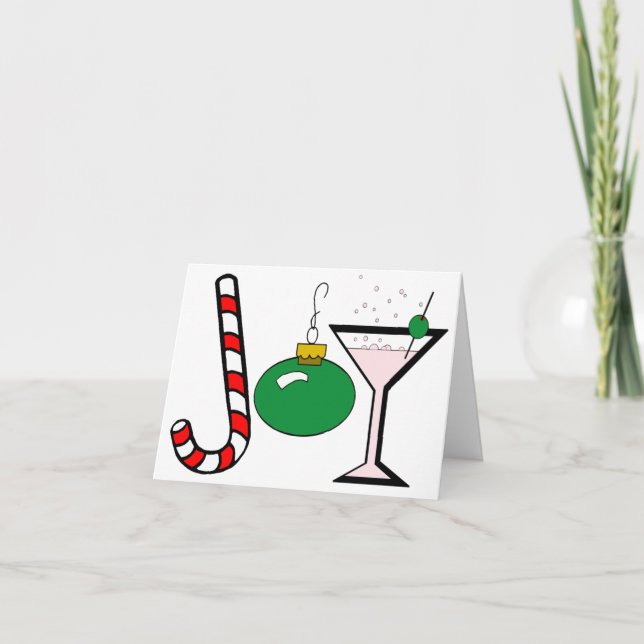 Green Joy Of Christmas Holiday Card (Front)