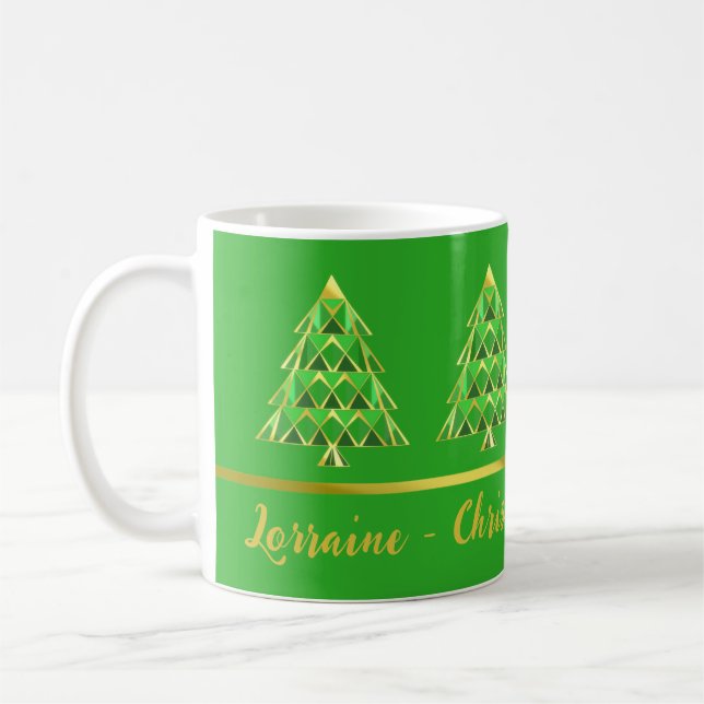 Green Joyoux Noel Christmas Coffee Mug (Left)