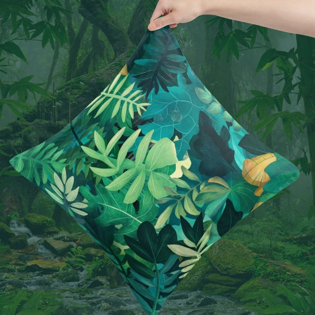 green jungle tropical hyper nature Throw Pillow (Creator Uploaded)