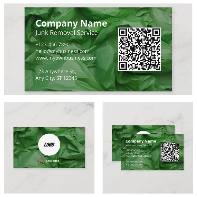 Green Junk Removal Business Card (Green Junk Removal Business Card
)
