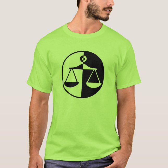 Green Justice Scales T-Shirt (Front)