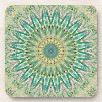 Green Kaleidoscope coasters