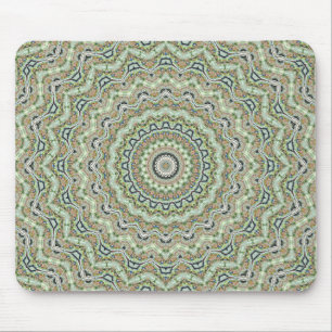 Green Kaleidoscope Mouse Pad