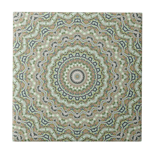 Green Kaleidoscope Tile (Front)