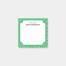 Green Karakusa Japanese Vine Pattern