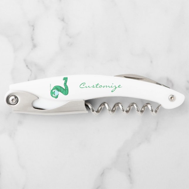 Green Kawaii Worm Thunder_Cove Corkscrew (Front)