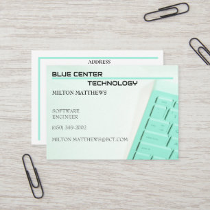 Green Keyboard RT Information Technology Business Card