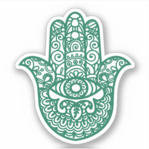 Green Khamsa Hand Good luck