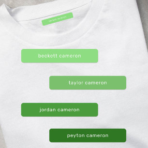 Green Kids Name Iron On Clothing