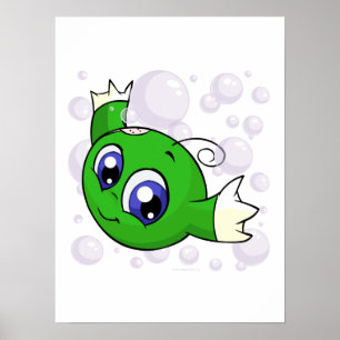 Green Kiko swishing through Kiko Lake Poster