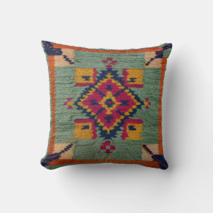 Green Kilim Rug Pillows: A Statement of Elegance Cushion