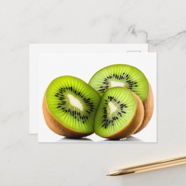 Green kiwi fruit postcard (Front/Back In Situ)