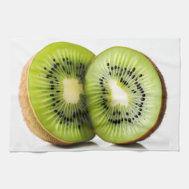 Green kiwi fruit tea towel (Horizontal)