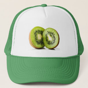 Green kiwi fruit trucker hat