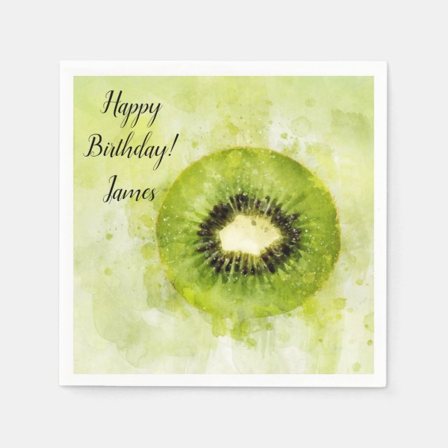 Green Kiwi Paper Napkin (Front)