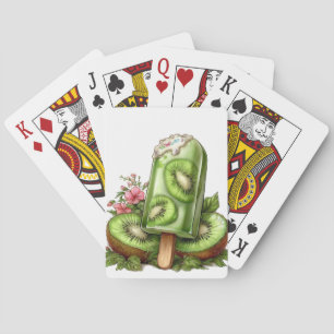GREEN KIWI POPSICLE WITH FRUIT PLAYING CARDS