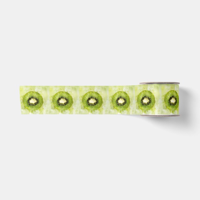 Green Kiwi Ribbon Satin Ribbon (Front)