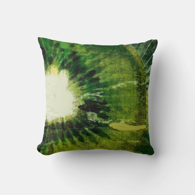 Green Kiwi Tie Dye Cushion (Front)