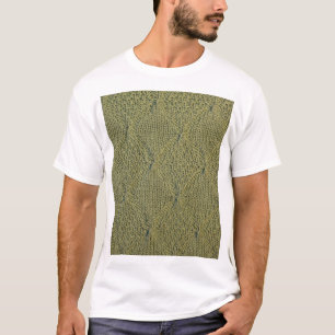 Green knitted fabric: close-up texture T-Shirt