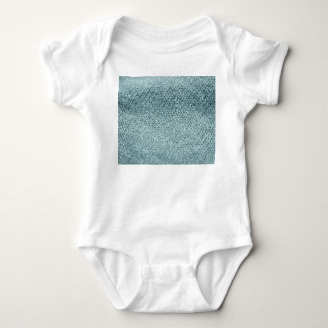 Green Knitted Texture: Trendy Background Baby Bodysuit (Front)