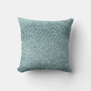 Green Knitted Texture: Trendy Background Cushion