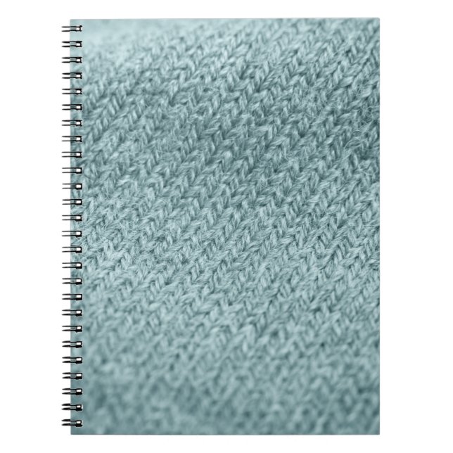 Green Knitted Texture: Trendy Background Notebook (Front)