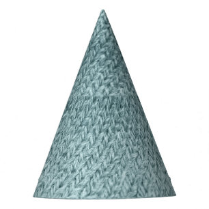 Green Knitted Texture: Trendy Background Party Hat