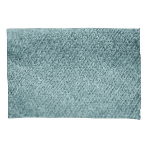 Green Knitted Texture: Trendy Background Pillowcase