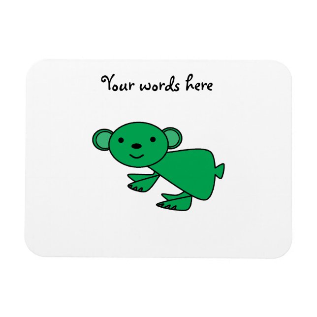 Green koala magnet (Horizontal)