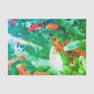 Green Koi Pond Tissue Paper