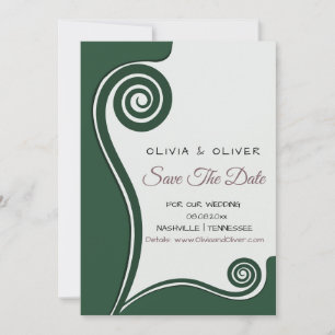 Green Koru - New Beginnings - Save Our Date