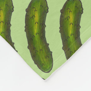 Green Kosher Dill Pickle Sour Pickles Foodie Fleece Blanket
