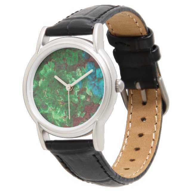 Green Laced Shattuckite Watch (Angled)
