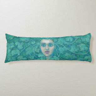 Green Lady / Forest Queen, fantasy art Body Cushion
