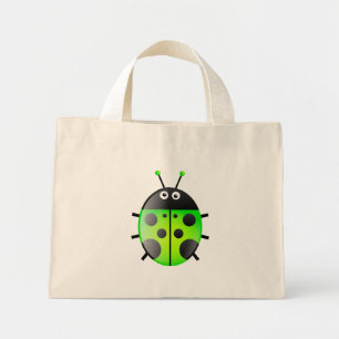 Green Ladybug Mini Tote Bag