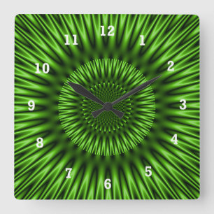 Green Lagoon Square Wall Clock