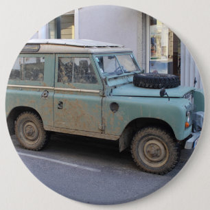 Green Land Rover 6 Cm Round Badge