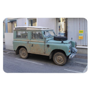 Green Land Rover Magnet