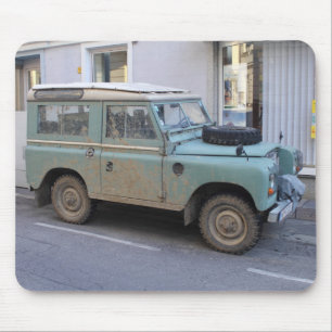 Green Land Rover Mouse Pad